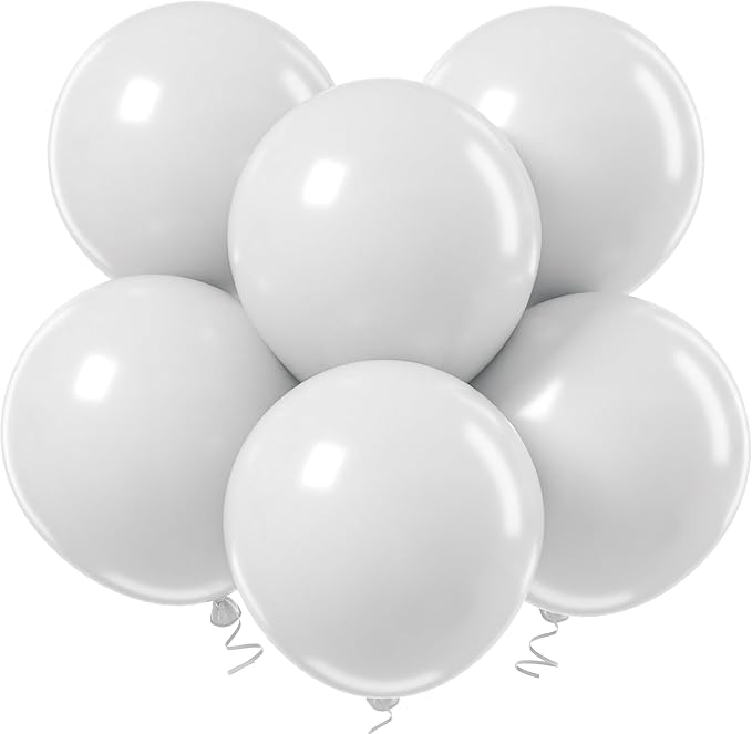 18 Inch Balloons - 35Pcs Large Thick White Latex Balloons for Birthday, Baby Shower, Wedding, Graduation, Themed Party Decorations
