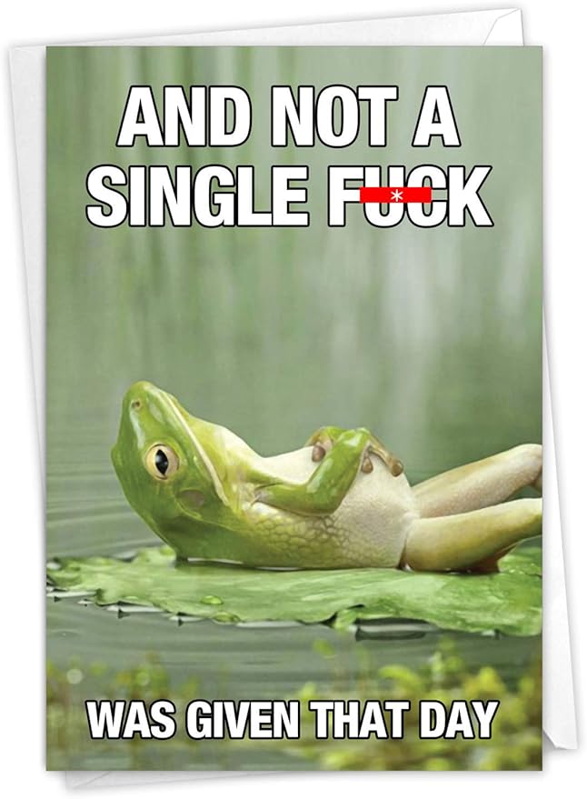 NobleWorks Funny Birthday Greeting Card with 5 x 7 Inch Envelope (1 Card) Bday Not A Single F 8032
