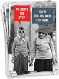NobleWorks - Pack of 3 Hilarious Birthday Greeting Cards with Envelopes (1 Designs, 3 Each) - Stiff Joints C5680BDG-C3x1