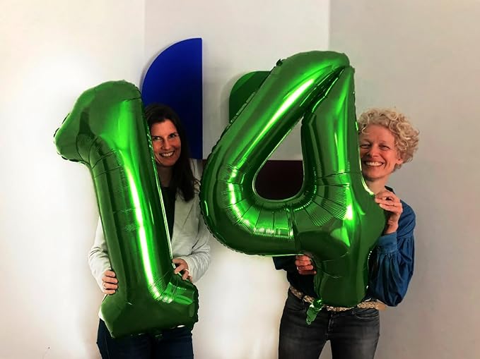 40 Inch Dark Green Number 6 Balloon, Giant 6 Number Balloons for 6th Birthday Decorations, Party Supplies for Baby Boy Girl, Dark Green Party Decor