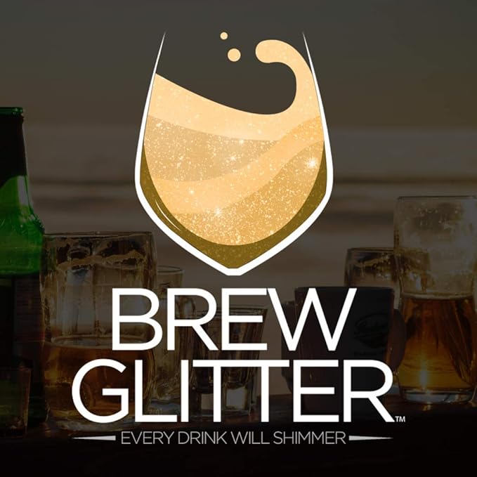 Brew Glitter Edible Glitter for Drinks, Cocktails, Beer, Garnish & Beverages (Teal, 4 Grams)