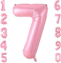 Number 7 Balloon 40 Inch Pink Number Balloon Foil Mylar Alphabet Balloon for Birthday Wedding Baby Shower Party Large Number Balloon