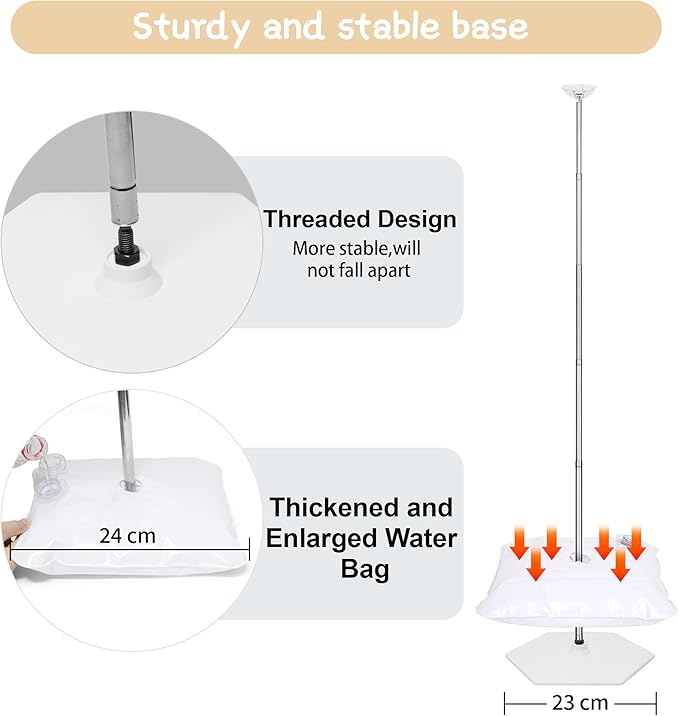 4 Sets Balloon Column Stand Kit, 7 Feet Height Adjustable Balloon Tower Pillar with Reusable Metal Telescopic Design for Graduation, Wedding, Baby Shower, Birthday Party Decoration