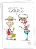 NobleWorks Funny Birthday Greeting Card with 5 x 7 Inch Envelope (1 Card) Bday Changed Age C11086BDG