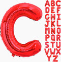 40 Inch Large Red Letter C Balloons Alphabet C Letter Balloons Foil Mylar Big Letter Balloons for Birthday Party Anniversary New Year Graduation Wedding Decorations