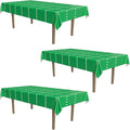 Beistle 3Piece Game Day Football Tablecovers, 54" x 108", , Green/White