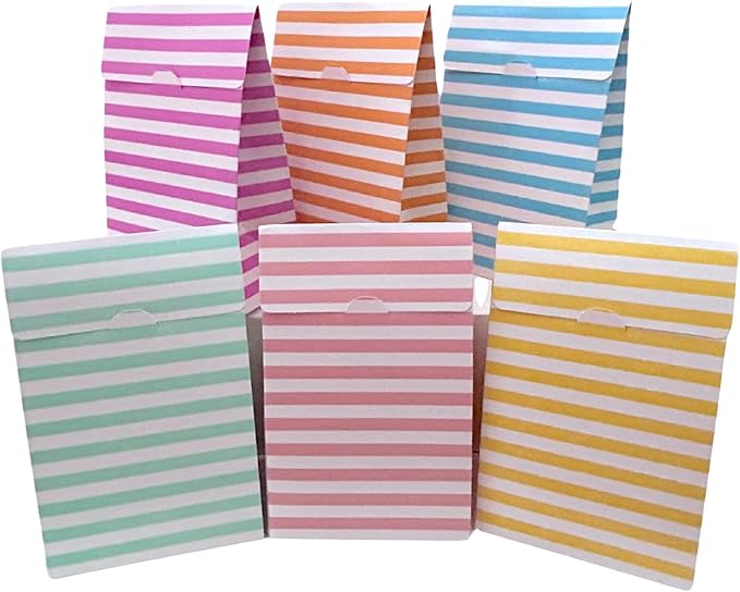 A Little Extra Co 30-Pack Colorful Treat Bags – Party Favor Bags in 6 Assorted Colors - For Candy, Birthday gifts, Holidays, Baby Showers, Special Occassions – Size 4.75" x 3" x 7.5"
