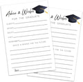 Graduation Advice and Wishes Cards, Modern Advice Cards For The Graduate, Grad Party Announcement Graduate Card, Graduation Party Games Decorations Supplies (20 Pack) A
