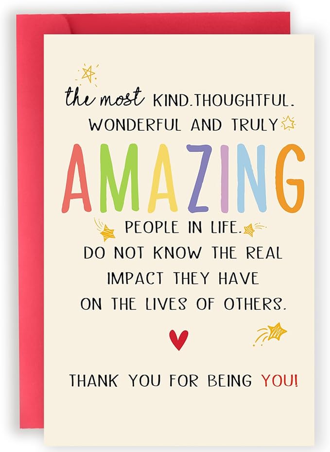 Funny Thank You Card Gifts for Teacher Coworker Doctor Boss Friend, Appreciation Gifts for Men Women