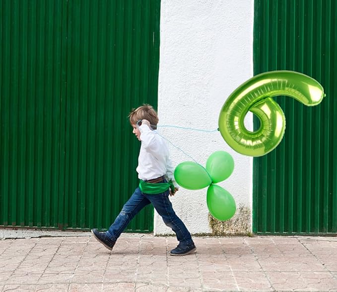 40 Inch Number 8 Balloon, Light Green 8 18 28 80 Birthday Balloons for Men Boys, 8th Birthday Decorations Party Supplies, Wedding, Graduations