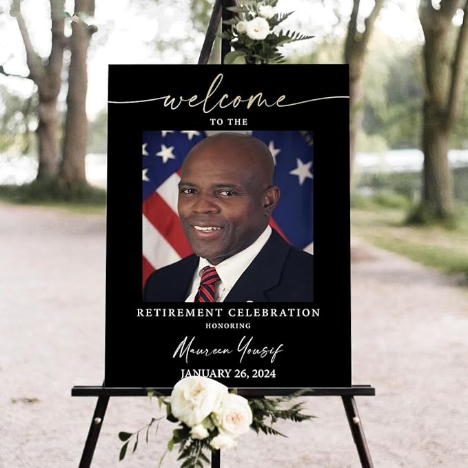 Personalized Retirement Yard Sign, Personalized Lawn Decoration for Happy Retirement Celebration, Outdoor Welcome Board for Party Entrance, Event Decor for Coworker Farewell Party, 12x18 Inch #6