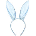 Blue Bunny Ears Headband, Cute Blue Plaid Easter Bunny Ears Headband for Easter Accessories for Women