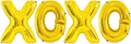 Soochat XOXO Balloons Valentine Letters Mylar Foil Balloons Engagement Valentines Day Wedding Marriage Bridal Shower Birthday Party Decor Photo Props Decorations (Gold)