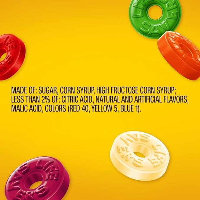 LIFE SAVERS Hard Candy Bag 5 Flavors, Hard Candy Individually Wrapped for Goodie Bags, Road Trips, Treats, Offices, Celebrations, 50-Ounce Party Size (Pack of 2)