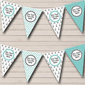 Sailing Nautical Beach Seaside Turquoise Personalized Birthday Party Bunting - Hanging Party Decoration - Birthday Party Banner Garland | Decorative Party Supplies