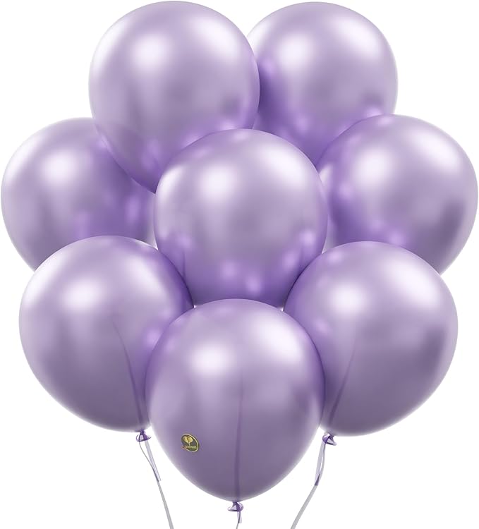 AFTERLOON® Biodegradable Balloons 24 pcs Pearlized Lavender 12 Inch, Pearlescent Thickened Extra Strong Latex Helium Float, Colorful Bulk Color ballon baloon Globos Para Decoration De Fiestas Kids