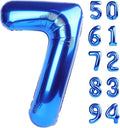 Navy Blue 7 Balloon Number, 40 Inch Nmber Balloons, Blue Party Decorations for 7th Birthday