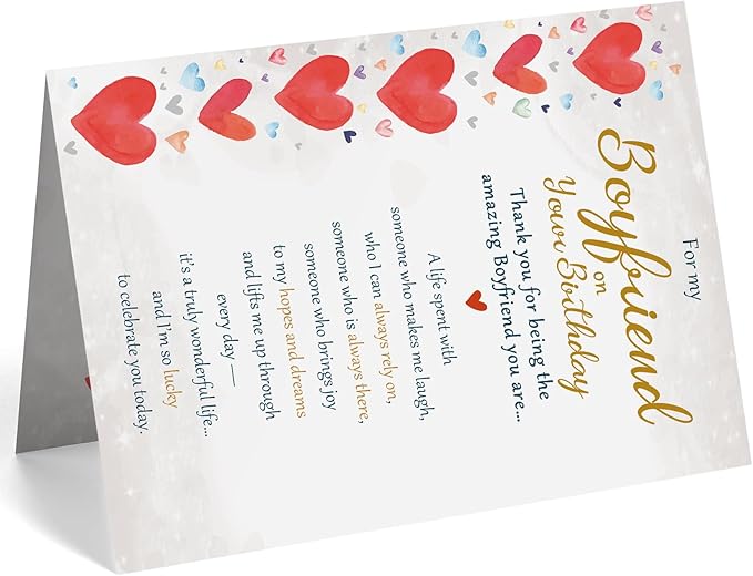 Boyfriend Birthday Card Gifts, Funny Birthday Card for Boyfriend Him Husband Men