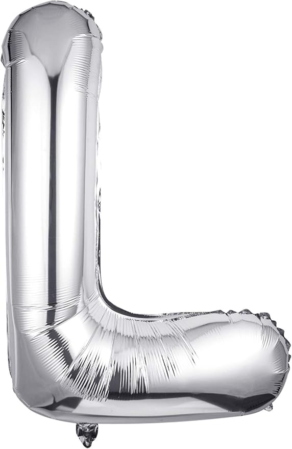 Letter Balloons 40 Inch, Single Silver Letter L Balloons Aluminum Hanging Foil Film Balloon for Baby Shower, Wedding Anniversary, Graduation, Birthday Party Decoration