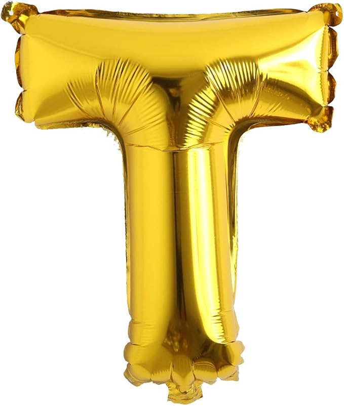 16" Alphabet Letter and Number Balloons Set Package, Aluminum Hanging Foil Film banner Mylar Balloon for Birthday Party Decoration Custom Word (A-Z, 0-9 Gold) (16 inch T Gold)