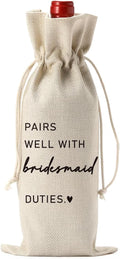 Bridesmaid Bridal Party Shower Gifts for Bridesmaids Wine Bag Pairs Well With Bridesmaid Wine Accessory Sets