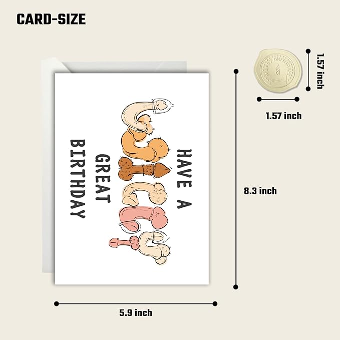 Funny Birthday Card for Women Men|Rude Birthday Card for Female Friends| Funny Rude Adult Theme Bday Cards ‘Willy Great Birthday’