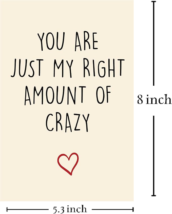 Cheerin Funny Anniversary Card with Envelopes - Humorous Love Cards for Him and Her - Romantic Card for Husband, Wife, Fiance, Boyfriend and Girlfriend - Hilarious Birthday Gift 5x8 Inch