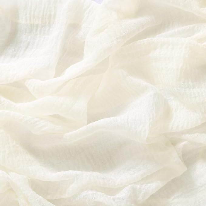 Socomi Ivory White Cheesecloth Table Runner Easter Spring Gauze 120 Inch Rustic Boho Cheese Cloth Runner for Wedding Party Baby Bridal Shower Centerpiece Decoration Holiday Home Decorations