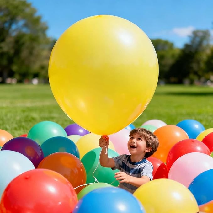 120 Pack 18 inch Balloons 15 Kinds Colors Latex Colorful Party Balloon Bulk for Birthdays, Weddings, Baby Showers & All Party Events