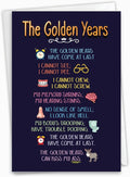 NobleWorks 1 Funny Aging Senior Birthday Greeting Card, Humor Pome for Older Folks with 5 x 7 Inch Envelope, The Golden Years C8154BDG