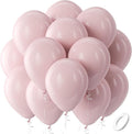 Bezente Dusty Pink Balloons Latex Party Balloons - 100 Pack 12 inch Round Helium Boho Blush Lilac Retro Pink Balloons for Graduation Anniversary Bachelorette Gender Reveal Princess Party Decorations