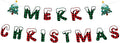 Merry Christmas Banner Indoor, Pre-Strung Mantle Christmas Decor, Buffalo Plaid Xmas Banner with Tree, Merry Xmas Sign for Winter New Year Party Fireplace Hanging Sign Supplies