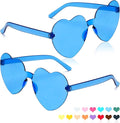 Heart Sunglasses 2 Pairs Heart Shaped Sunglasses Womens Heart Glasses Rave Sunglasses for Women Party Favors
