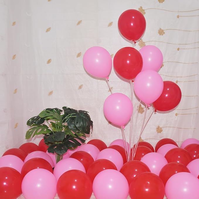 200 Pcs Pink Red Balloons 5 Inch Pink and Red Latex Small Balloon Garland Arch Kit for Valentine's Day Baby Shower Birthday Bridal Shower Wedding Anniversary Party Decorations