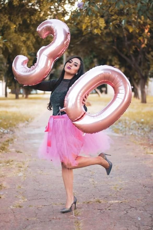 Number 0 Balloons 40 Inch Pearl Pink Number Balloons for 10 20 30 40 50 60 70 80 90 100 Numbers Balloon Birthday Decorations Wedding Event Baby Shower