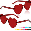 Heart Sunglasses 2 Pairs Heart Shaped Sunglasses Womens Heart Glasses Rave Sunglasses for Women Party Favors