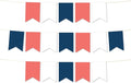 Andaz Press Hanging Pennant Banner with String, Coral, Navy, White, 1-Set, 24 Pennants, Approx. 12-Feet Long, Nautical Bridal Shower