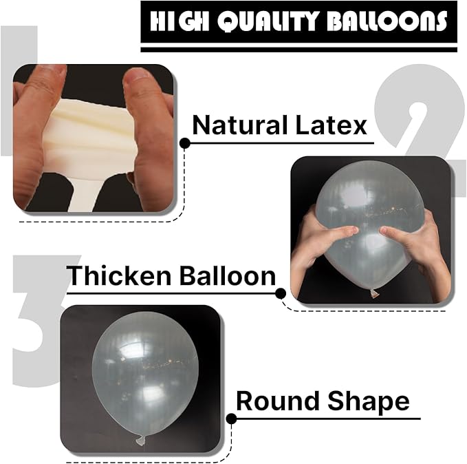 PartyWoo Clear Balloons 155pcs Different Sizes of 18 12 10 5 Inch Transparent Balloon Arch Kit for Graduation Wedding Baby Shower Bridal Shower Anniversary Birthday Party Decorations Clear-Y2