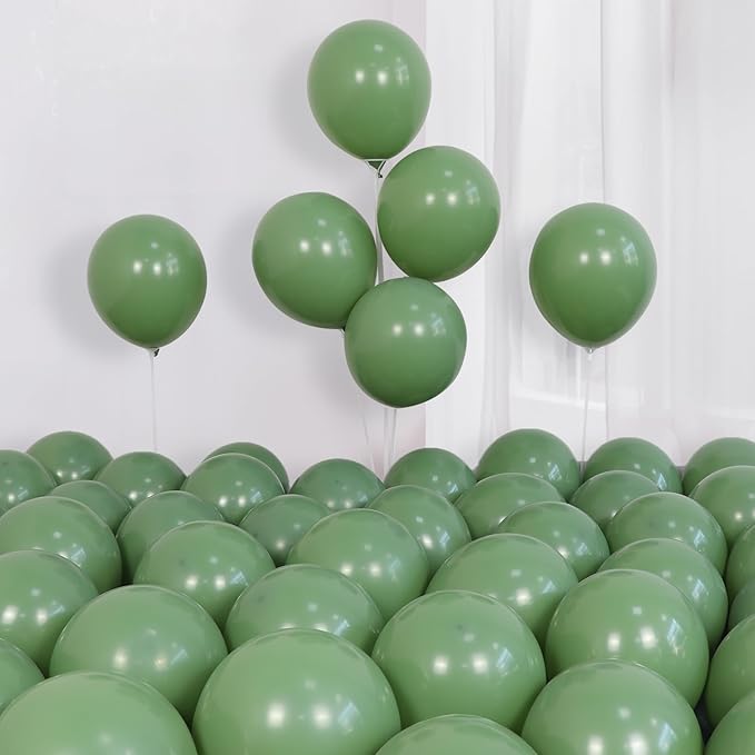 Sage Green White Gold Balloons Garland Arch Kit, 144Pcs 18/12/10/5Inch Sage Green White Metallic Gold and Confetti Latex Balloons for Birthday Baby Shower Engagement Wedding Party Decorations