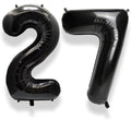 AULE 40 Inch Large 27 Number Balloons Black, Big Foil Number Balloons, Giant Helium Happy 27th Birthday Party Decorations for Man and Women, Huge Mylar Anniversary Party Supplies