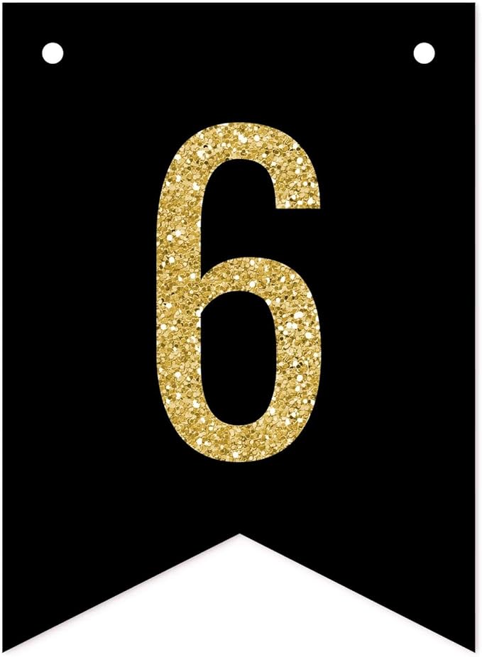 Andaz Press Faux Gold Glitter on Black Birthday Party Banner Decorations, 60 and Sexy, Approx 5-Feet, 1-Set, 60th Birthday Milestone Colored Hanging Pennant Decor
