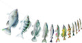 Hooqict Gone Fishing Hanging Banner Garland Fish Birthday Party Banner for Happy Birthday Decorations Fishing Theme Party Supplies Under The Sea Baby Shower Fathers Day Decorations