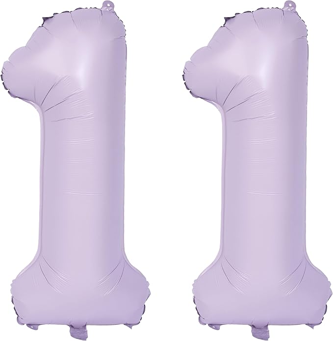 40 In Matte Purple Number Balloons Helium Foil Mylar Balloon Birthday Party banquet Decoration Digital 11