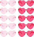 10 Pairs Heart Sunglasses Heart Shaped Sunglasses Bulk Rimless Clear Heart Glasses for Women Girl Party Favor