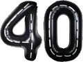 Race Car 40Inch Black 40 Balloon Number Large Helium Race Track 0-9 Giant Digital 40th Foil Mylar Big Party Number Balloons for Boy Birthday Car Theme Party Anniversary Graduation Decorations