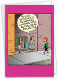 NobleWorks - Funny Birthday Greeting Card with 5 x 7 Inch Envelope (1 Card) Bday Real Pockets C7855BDG
