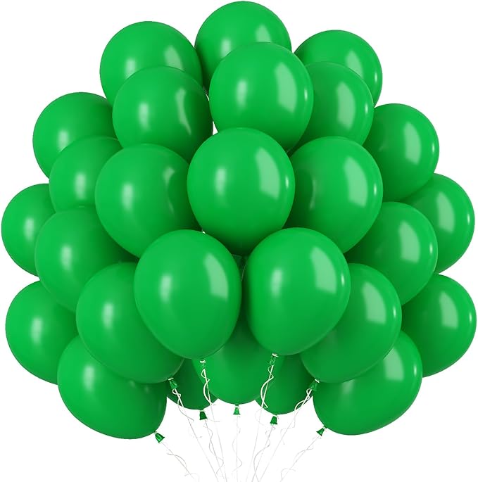Dark Green Balloons 60pcs 5inch Small Deep Green Latex Balloon for Balloon Garland Arch 5'' Round Mini Dark Green Balloons for Birthday Party Decoration DIY Christmas Tropical Jungle Safari Woodland