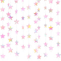 Patelai Glitter Star Garland Banner 2026 Graduation Decor 130 Feet Star Hanging Banner Twinkle Backdrop for Party Birthday Classroom Wedding Supplies(Iridescent Pink)