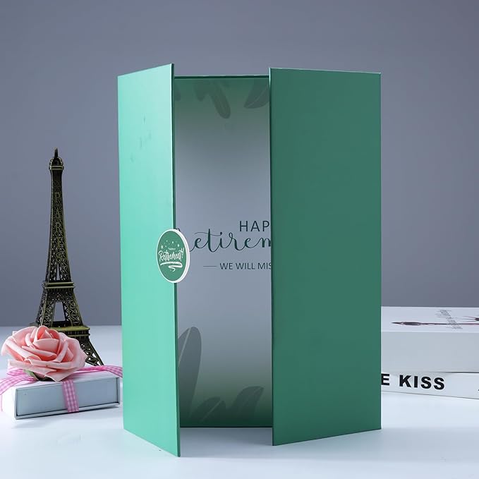 2 Pack Green Retirement Party Decorations - Retirement Signing Board Guest Book Alternative | Officially Retired Gift for Men & Women | Farewell Party Supplies