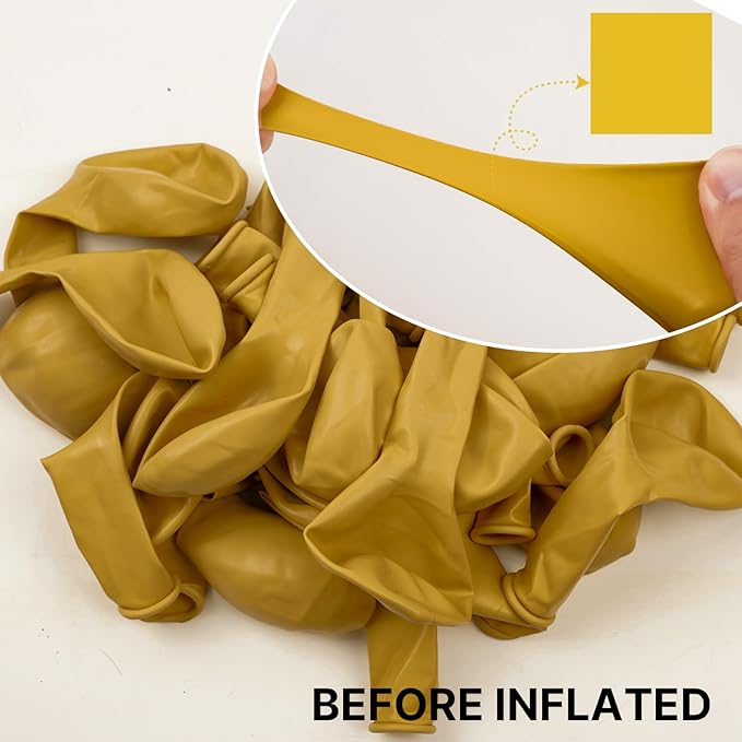 PartyWoo Mustard Yellow Balloons 101pcs 12 Inch Boho Netural Fall Balloons for Birthday Engagement Baby Shower Anniversary Bee Sunflower Little Cutie Thanksgiving Party Decorations Yellow-F57